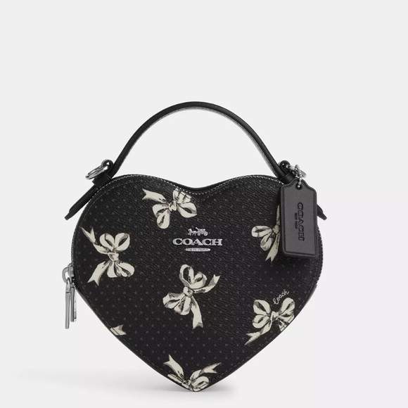 NWT Coach Heart Crossbody Bag
With Bow Print - Picture 1 of 9